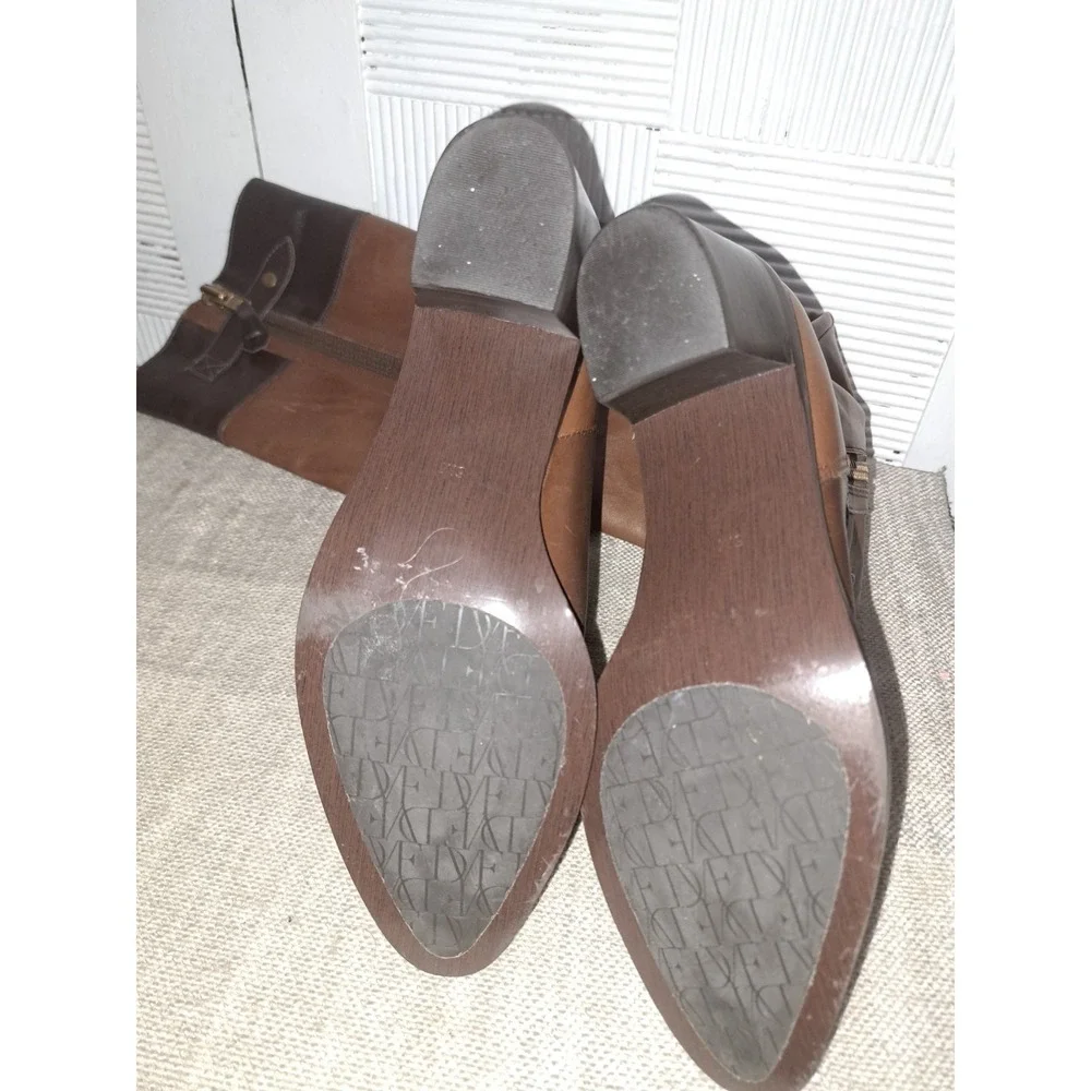 DVF Diane Von Furstenberg Boots Size 6 Brown‎ Black Knee High Equestrian